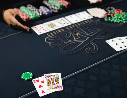 Texas Hold’em table at a nonprofit gala