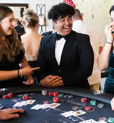 Guests at a real Spark casino night
