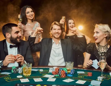 Casino tables at a nonprofit gala