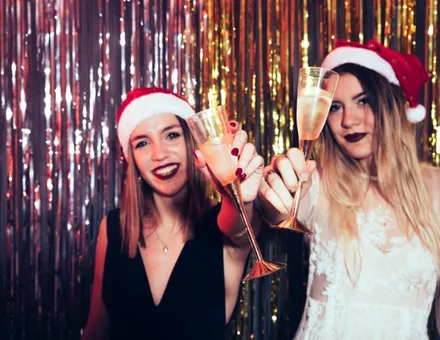 Holiday photo booth moment