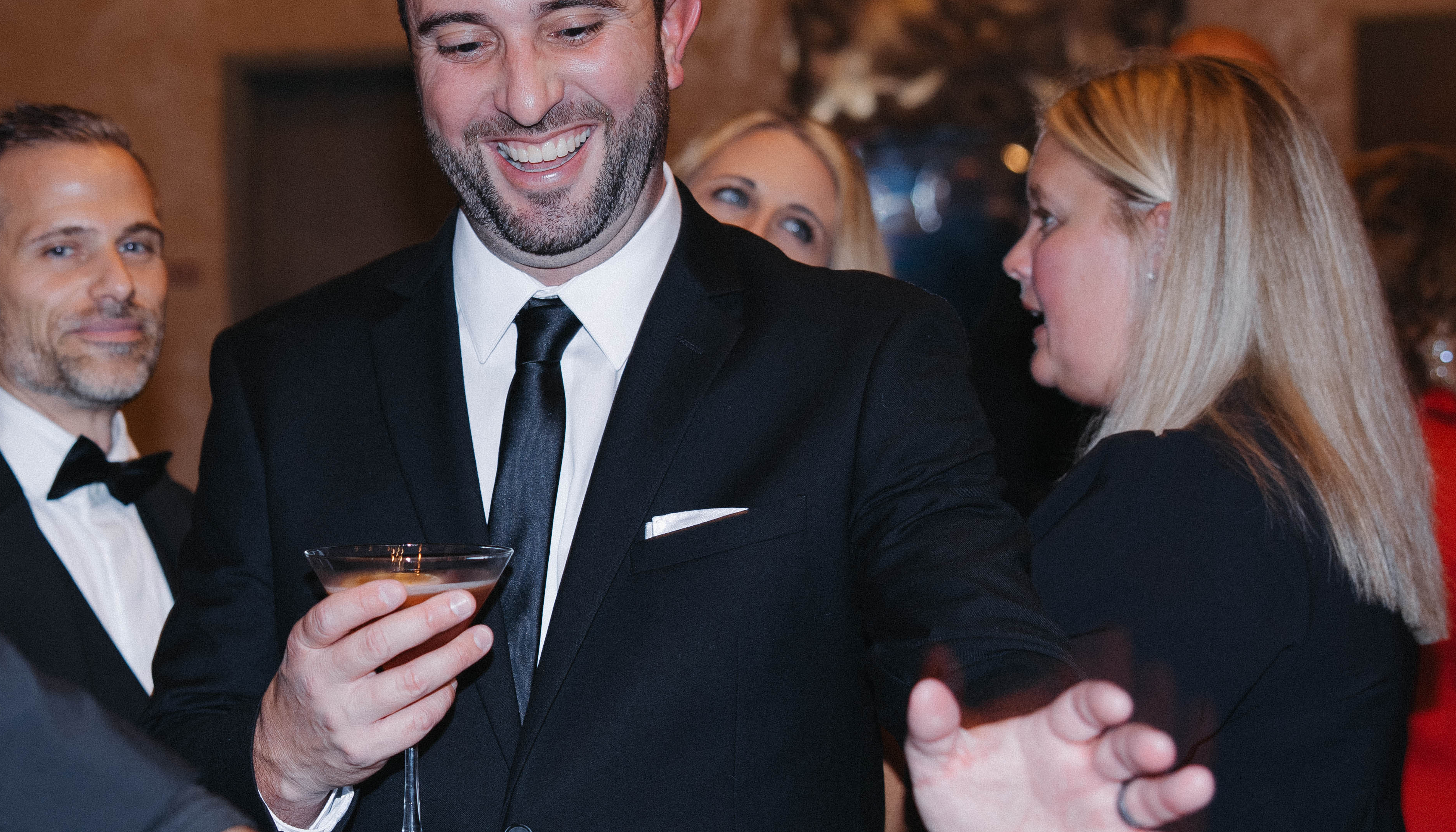 Wedding toast at the Spark mobile bar