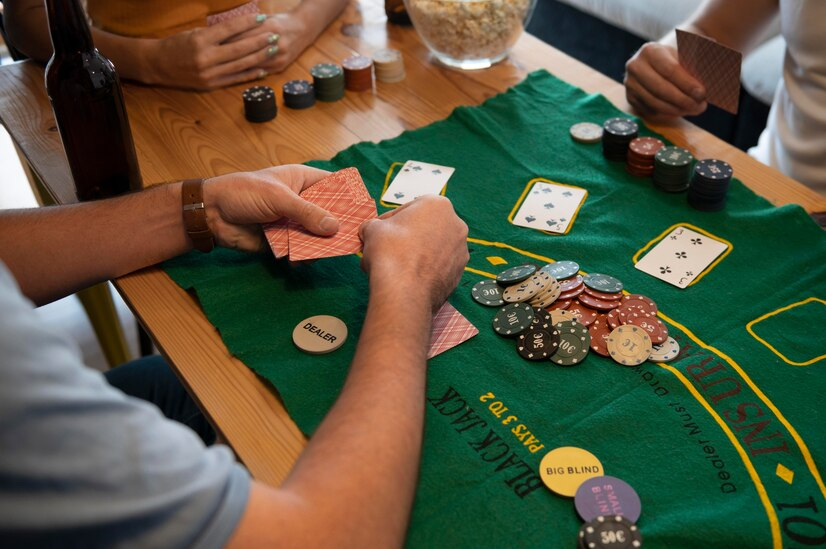 Full casino floor at a company party